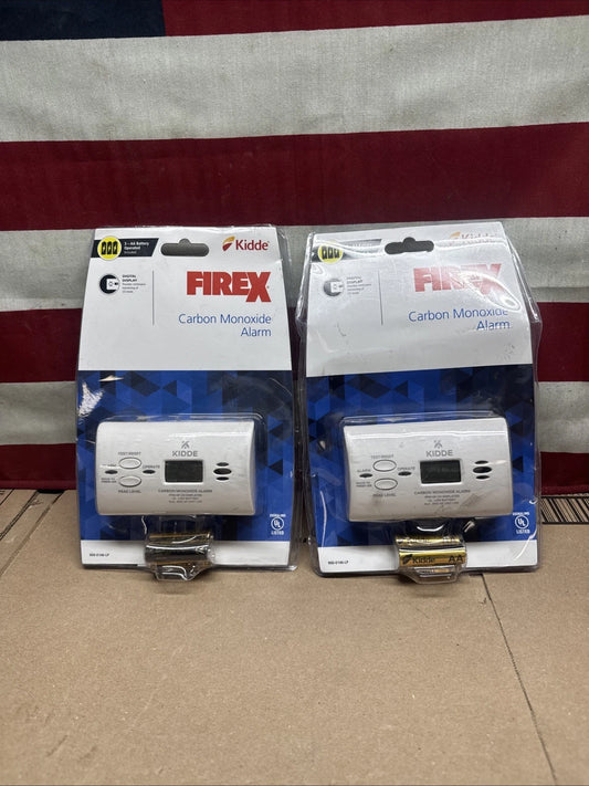 2 Pack Kidde Firex Battery 900-0146-LP Operated Digital Carbon Monoxide Detector