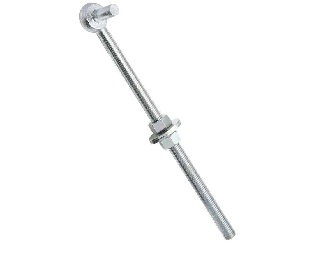 2pck National Hardware N130-641 Heavy Gauge Bolt Zinc Plated Hook 3/4 x 10 in.