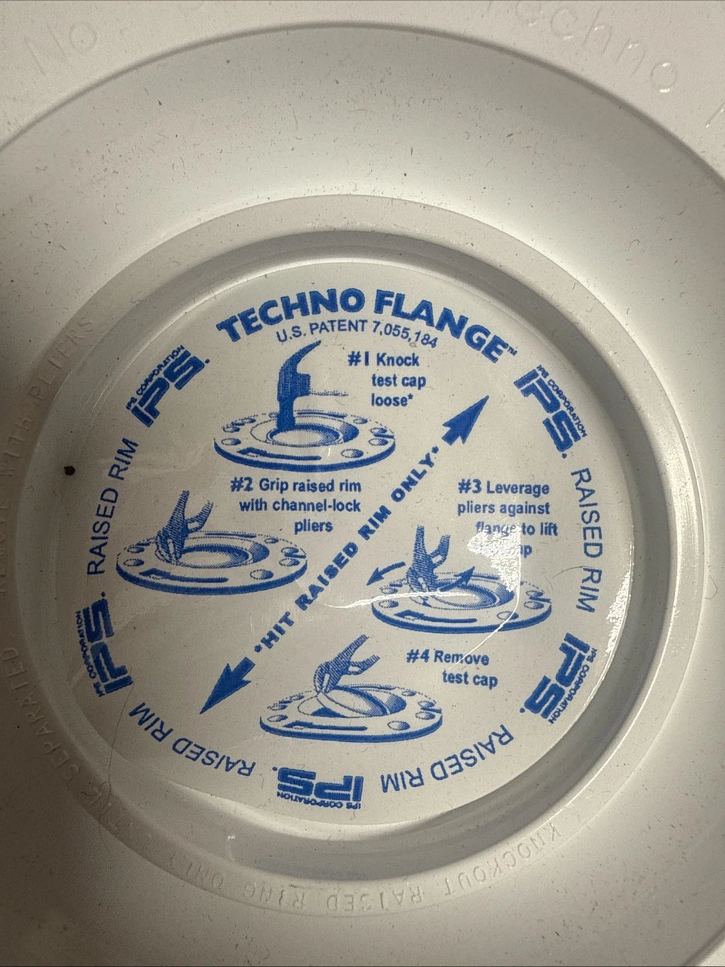6-PACK IPS 86132 Toilet Knock-out Closet Flange 4"/3" PVC Standard Connection