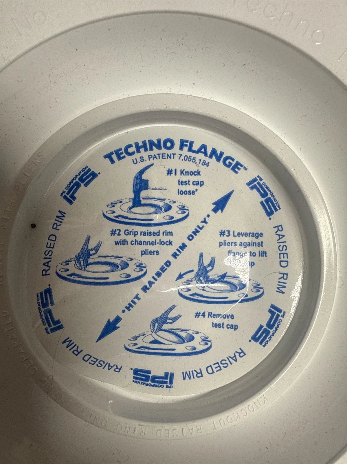 6-PACK IPS 86132 Toilet Knock-out Closet Flange 4"/3" PVC Standard Connection