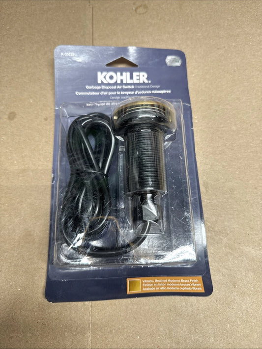 Kohler K-35725-2MB Traditional Garbage Disposal Air Switch Button Only, Brushed