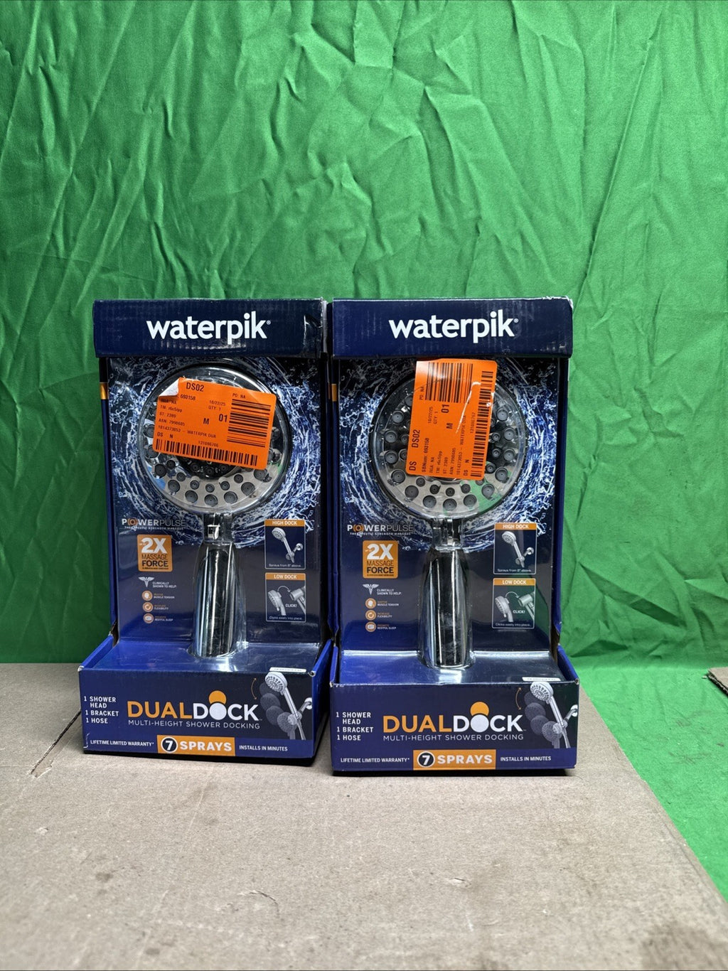 NEW Dualdock Multi-height 7spray wallmount handheld showerhead