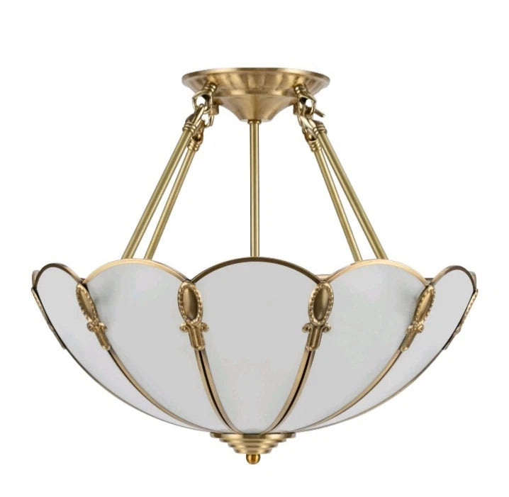 Gold Vintage Ceiling Light, 100-240v Glass Ceiling 4-light Pendant Lighting OB