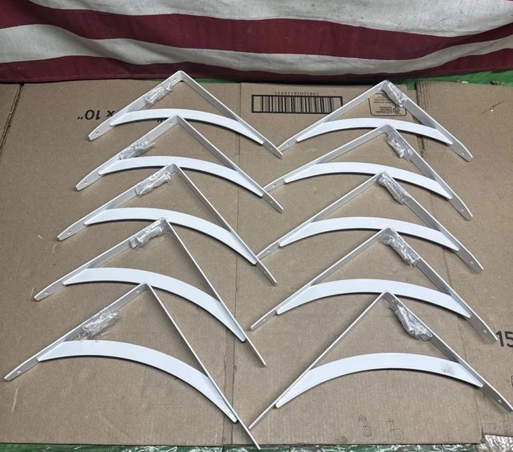 10-PACK Everbilt 10" White Cove Arch Decorative Shelf Brackets NEW