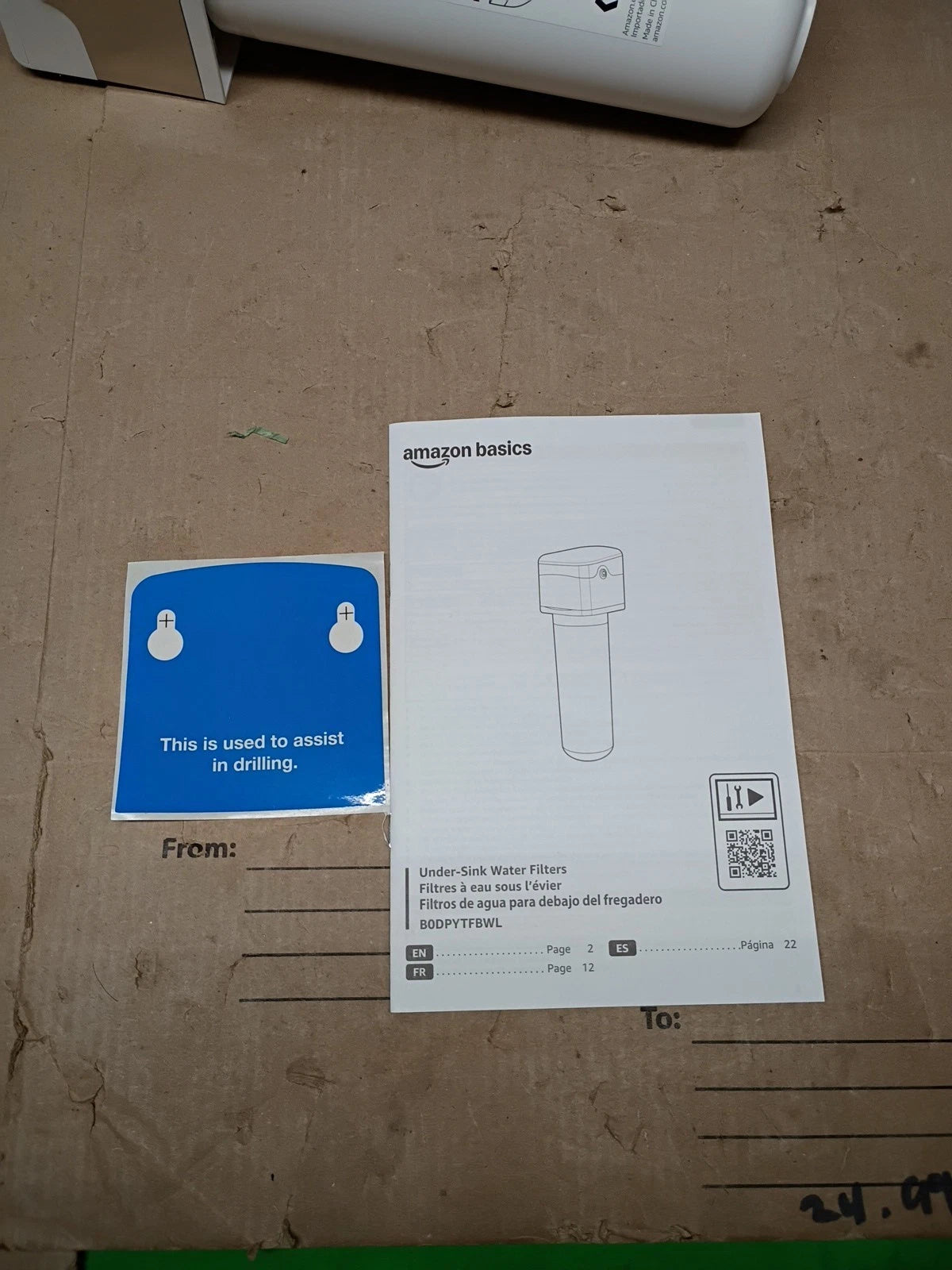 Amazon Basics Under Sink Water Filter System - Model AMZN8116RF Open Box