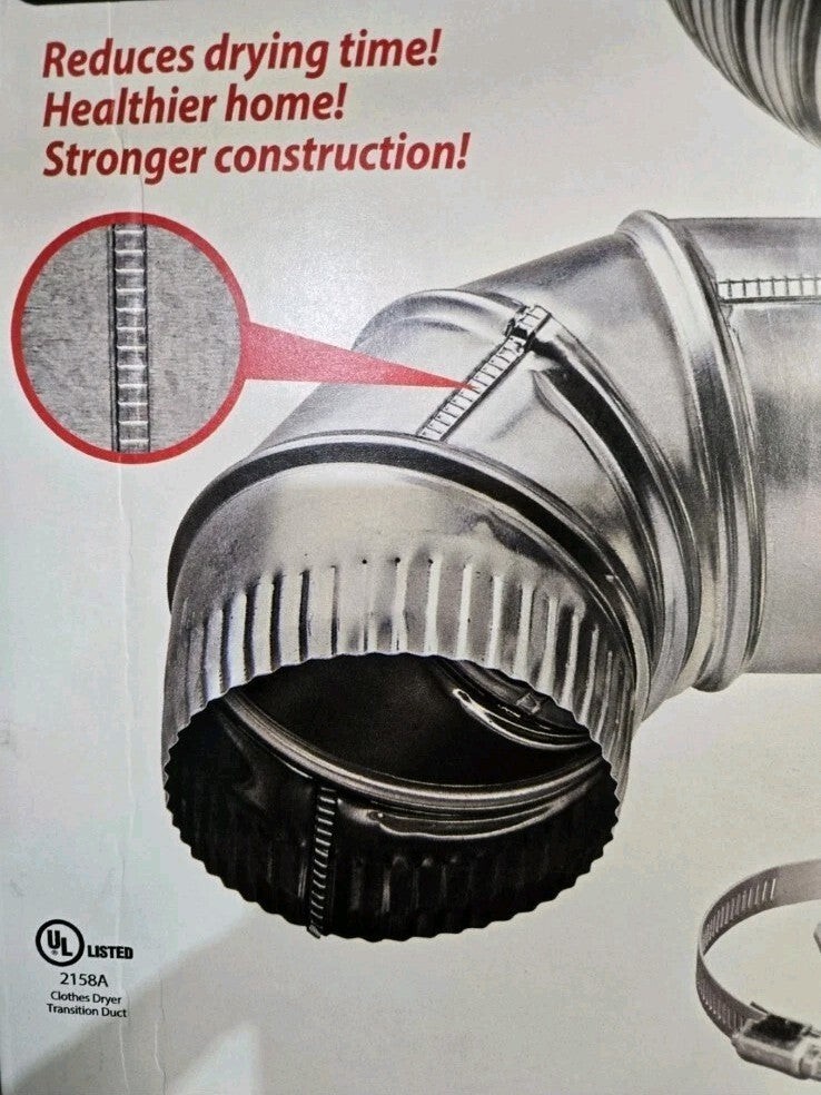 8 ft. Complete Airtight Semi-Rigid Dryer Vent Hook Up Kit for 4 in. Duct