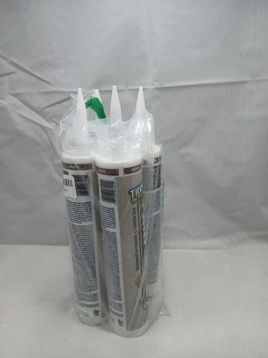 4pck Titebond Pro Grade + Silicone Caulk Brown Finish 8421 Interior/Exterior Use