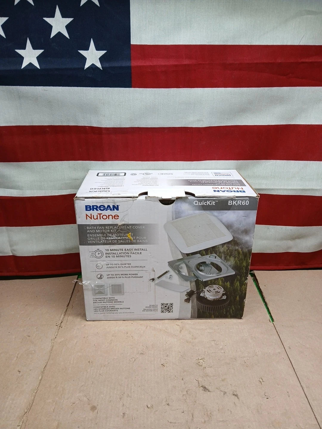 Broan-NuTone BKR60 QuicKit Bath Fan Motor with Grille Upgrade Kit 60. CFM 2.5