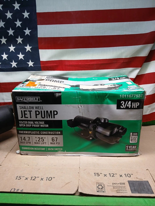 Everbilt Shallow Well Jet Pump Plastic 3/4HP HDSWJ7P ***PARTS ONLY***
