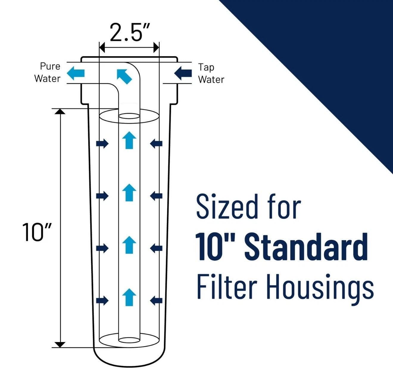 Pentair WH5 Filter Housing, 10" Standard Clear Sump Water Filter Housing with...