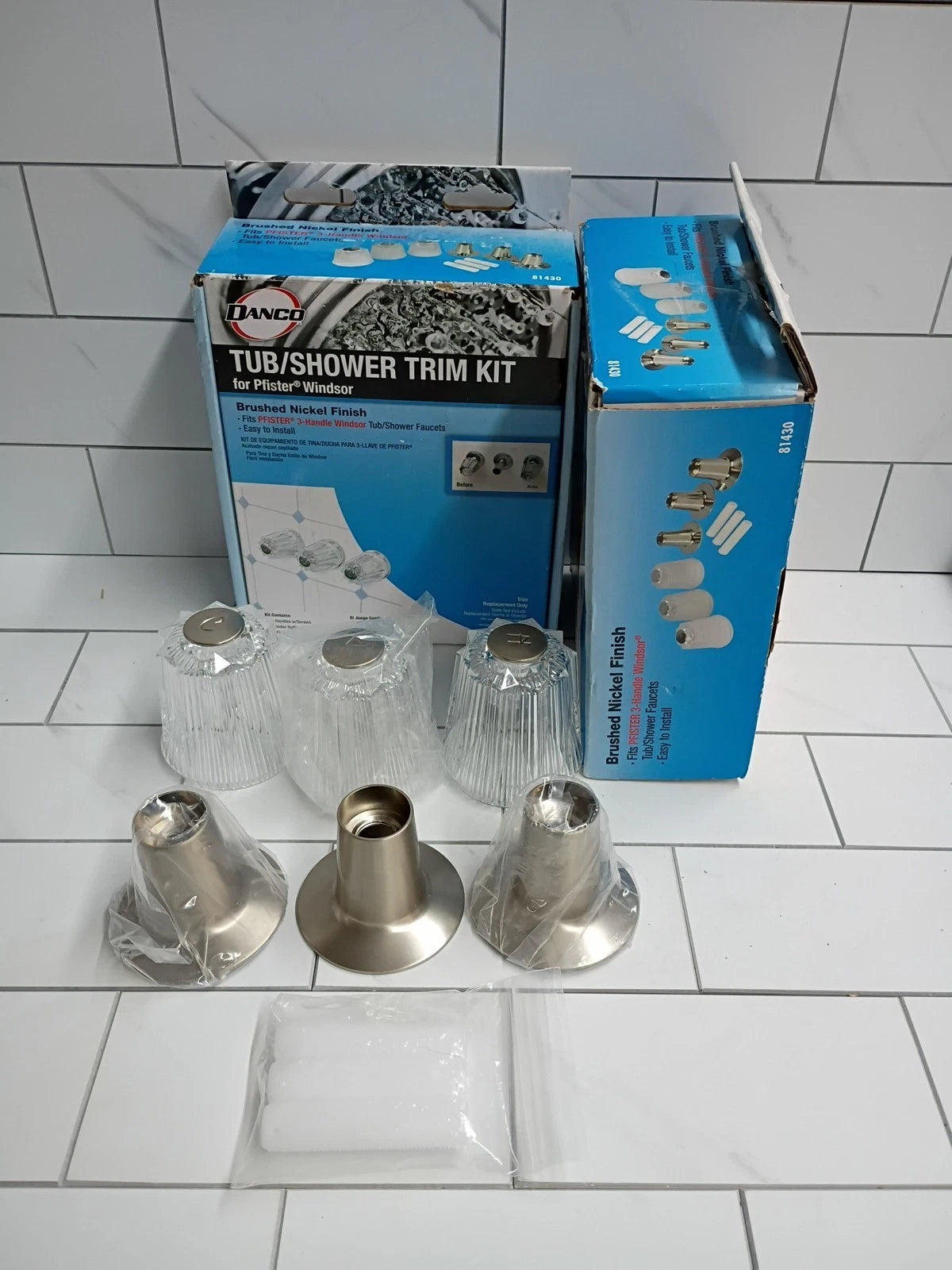 2pk Danco 81430 Tub/Shower Trim Kit Pfister Windsor Brushed Nickel Finish New OB