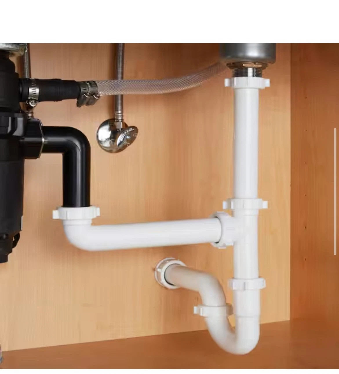 5-PACK PF WaterWorks PF0989 Garbage Disposal Installation Kit, Tubular PVC White