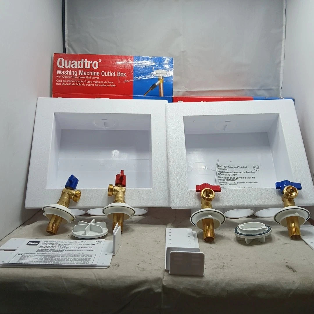 2 Pack Washing Machine Outlet Box'' Oatey Quadtro Options Model 38529 (NOB).