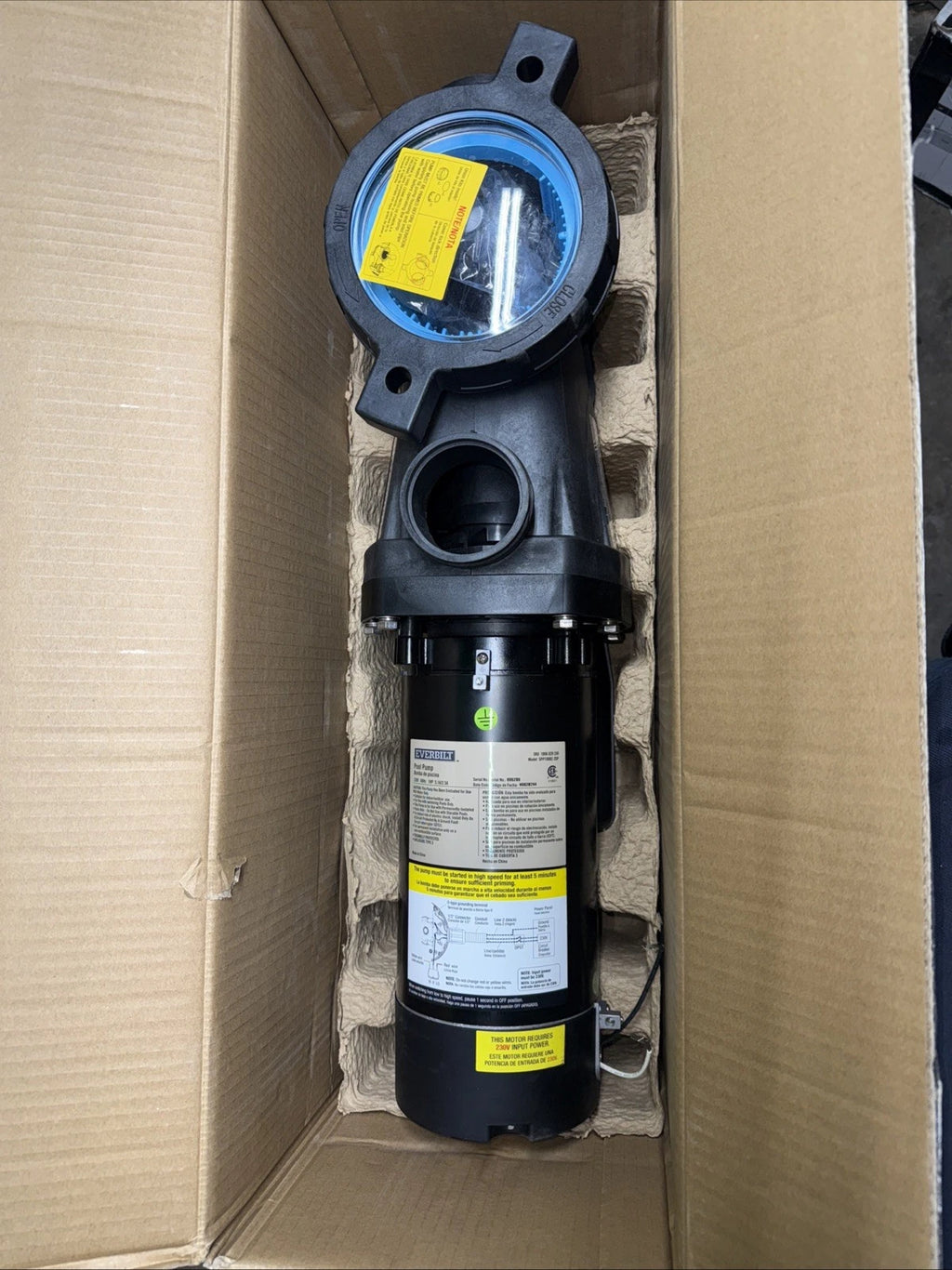 Everbilt 1 HP Pool Pump InGround 2 Speed 230V (Model SPP10002-2SP) NEW OB