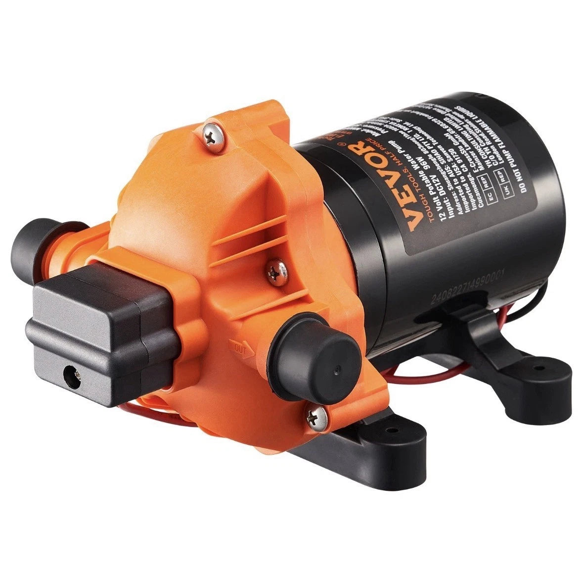 VEVOR 12V Diaphragm Pump 3GPM 11.36 L/min 3-Chamber Water Pump Pressure Switch