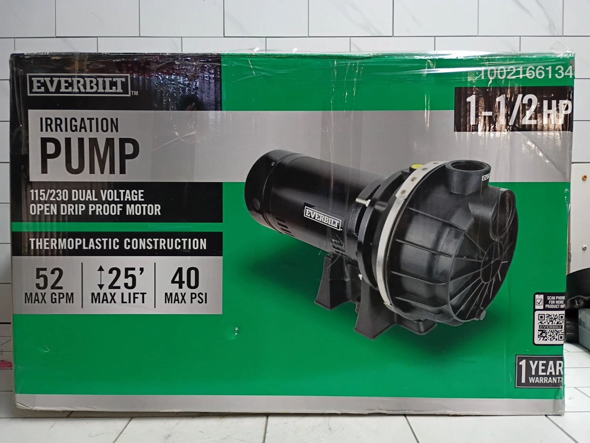 Everbilt HDLS15P 1-1/2 HP Plastic Lawn Irrigation Pump PARTS ONLY