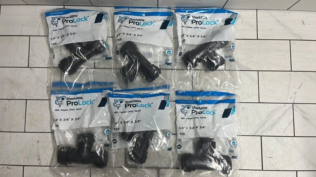 6PK SharkBite PL0822A ProLock 3/4 in. Push-to-Connect Plastic Coupling Fitting