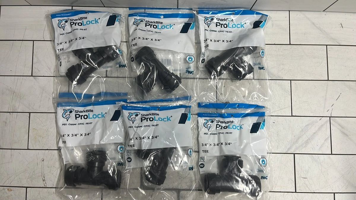 6PK SharkBite PL0822A ProLock 3/4 in. Push-to-Connect Plastic Coupling Fitting