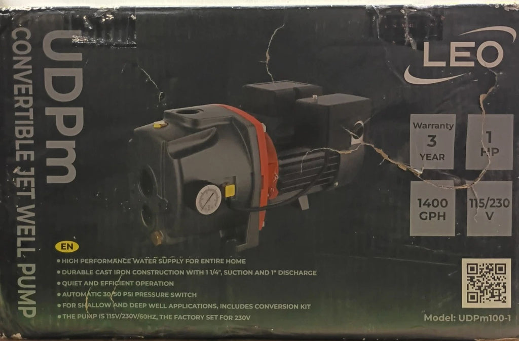 LEO Convertible Jet Well Pump - Leo Pump Model UDPM100-1 FOR PARTS ONLY