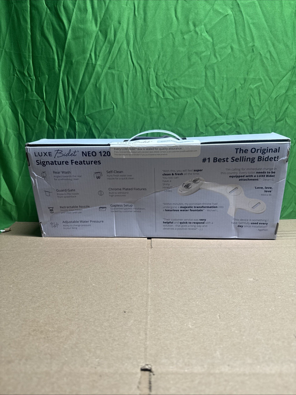 LUXE Bidet NEO 120 - Self-Cleaning Nozzle, Fresh Water Non-Electric Bidet