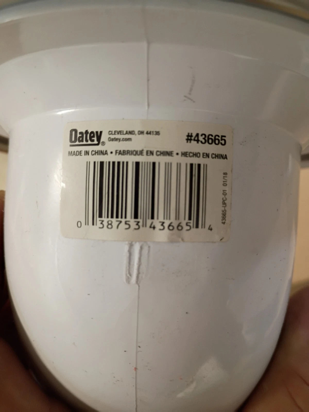 Lot of 4, Oatey Open Spigot Toilet Flange PVC 3" 45 Angle & Stainless Steel Ring