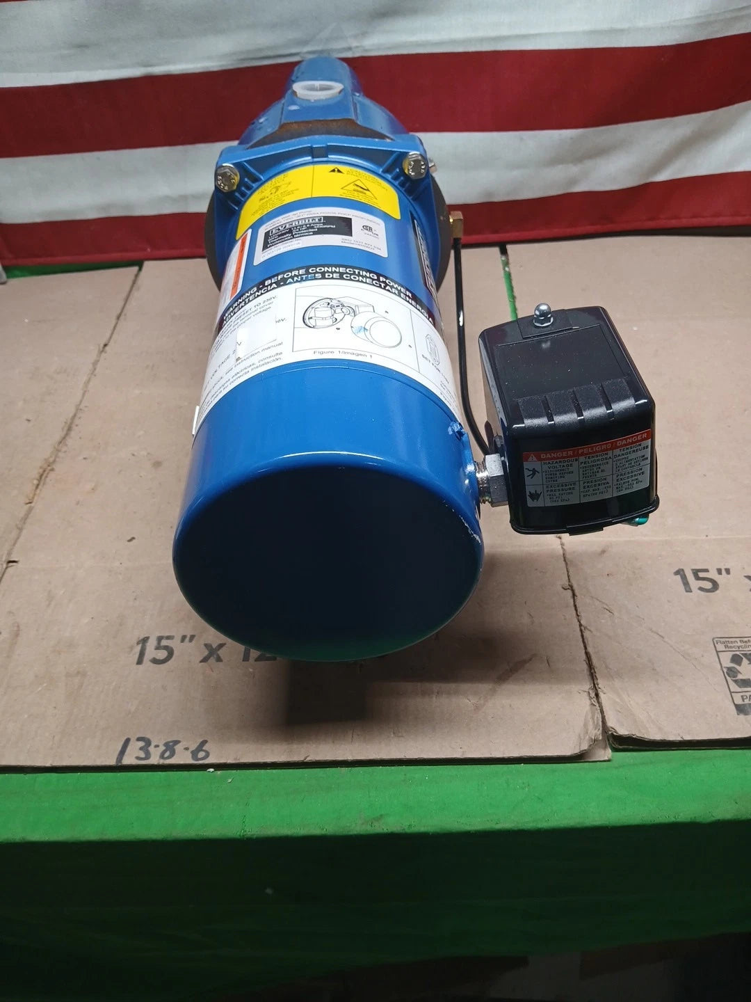 Everbilt 3/4 HP Cast Iron Shallow Well Jet Pump HDSWJ7 as is, For Parts