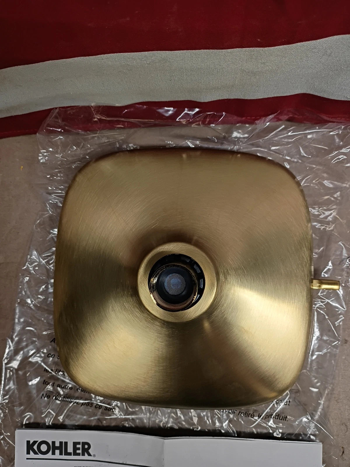 KOHLER Fordra Wall Mount Shower Head -Vibrant Brushed Brass, NOB no arm