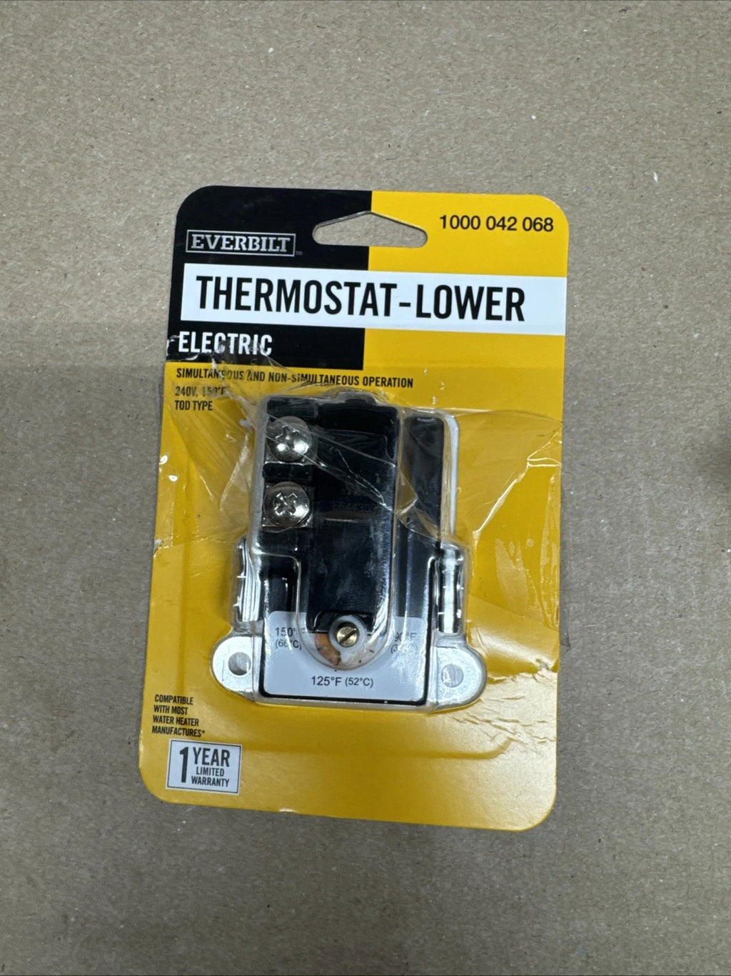 Lot of 3 Everbilt 240v T-O-D Single-Pole Lower Thermostat EBTSTAT-LOW