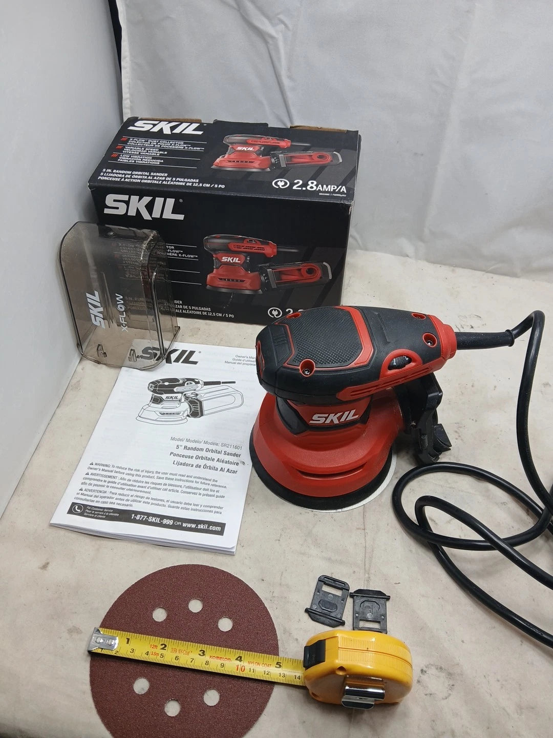 SKIL 120-Volt 2.8Amp Variable Speed Random orbital Sander with Dust Management