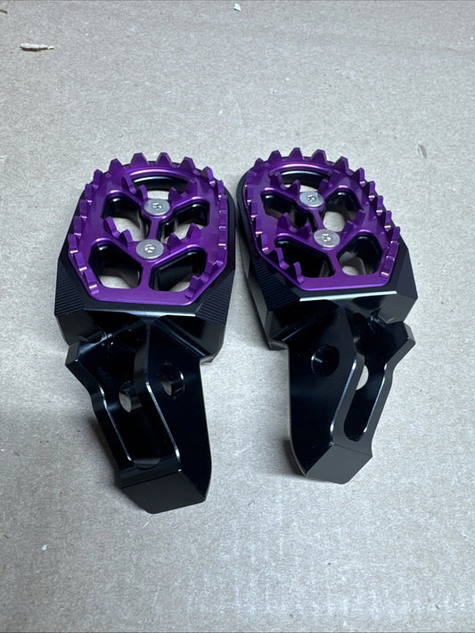 Motorcycle Foot Pegs Dirt Bike Foot Pegs Pedals for Surron Ultra Bee, Purple