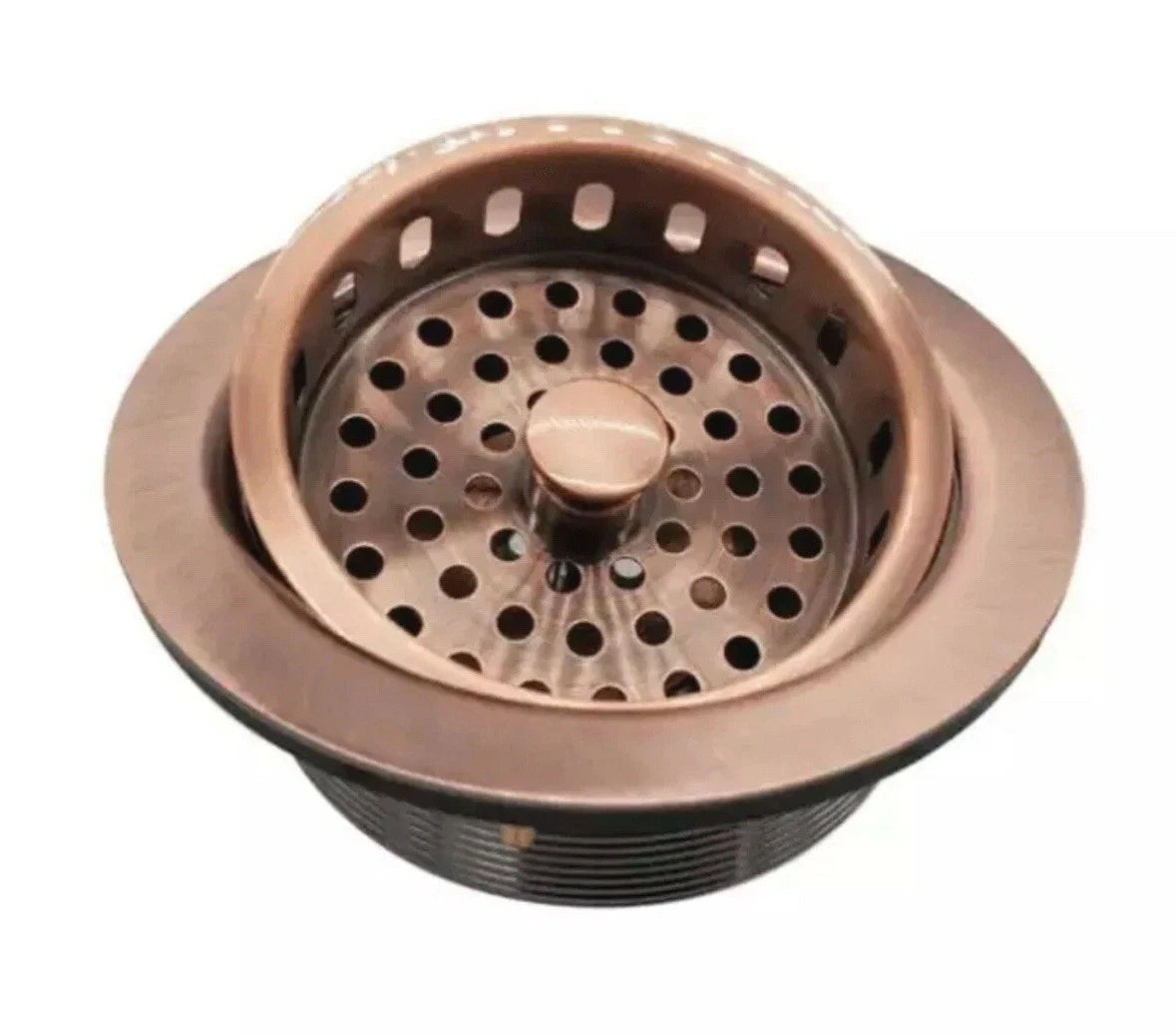 Westbrass 3-1/2 in Post Basket Strainer Antique Copper R214-11