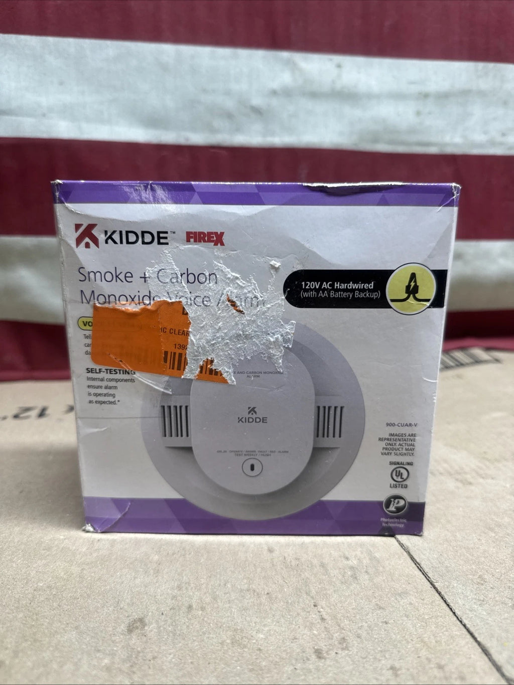 Kidde Smoke Carbon Monoxide Voice Alarm Detector Hardwired 900-CUAR-V