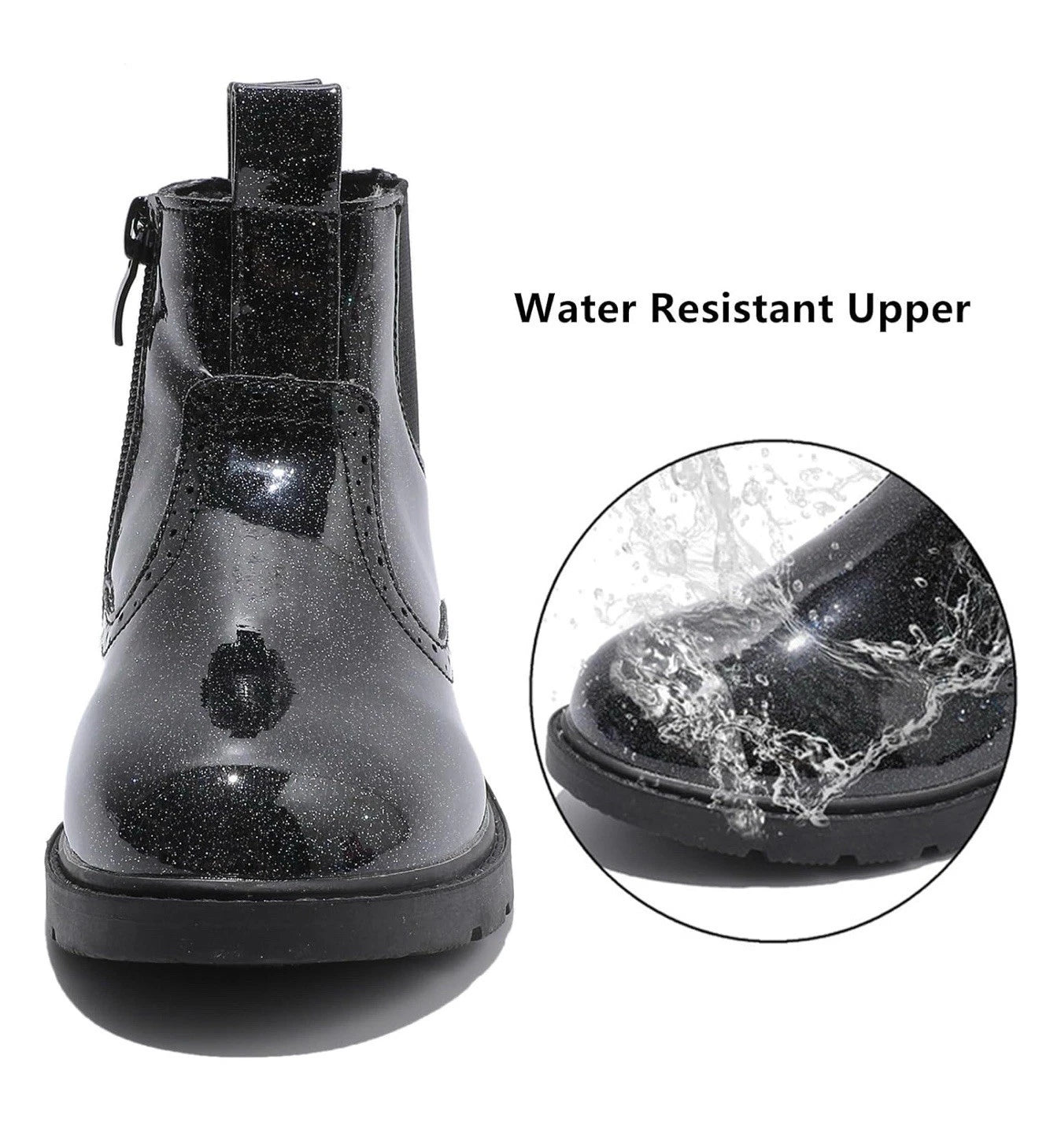 DADAWEN Toddler Size 5 Boots waterproof outdoor sidezipper comfort ankle booties