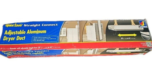 2pk Space Saver Aluminum Dryer Vent Duct With Straight Outlet 28" x 45" New OB