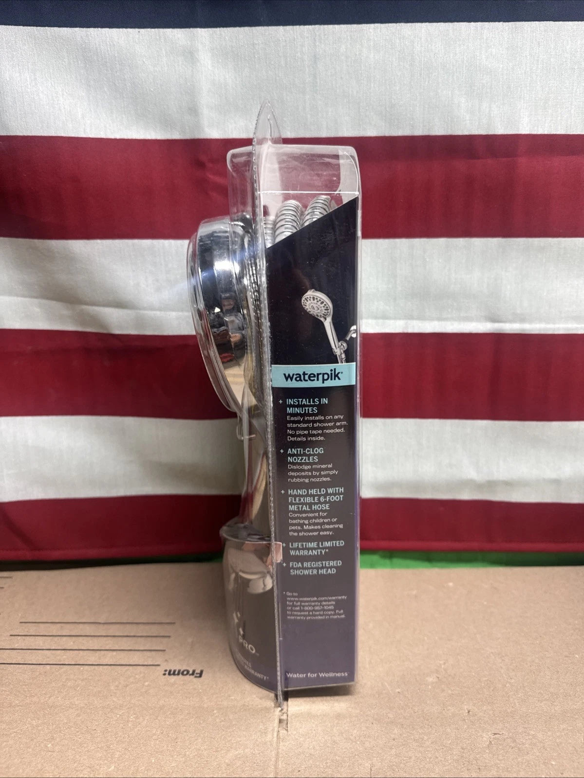 7-Spray Patterns w/ 1.8 GPM 4.75" Wall Mount Adjust Handheld Shower Head, Chrome