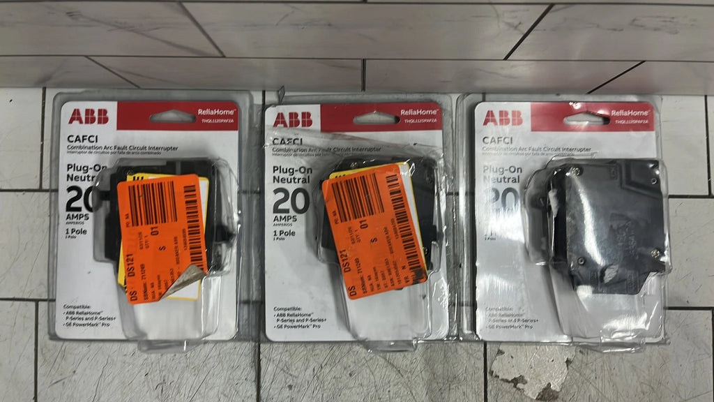 3Pk ABB THQL1120PAF2 Q-line 20A 1-Pole AFCI Plug-On Neutral Circuit Breaker