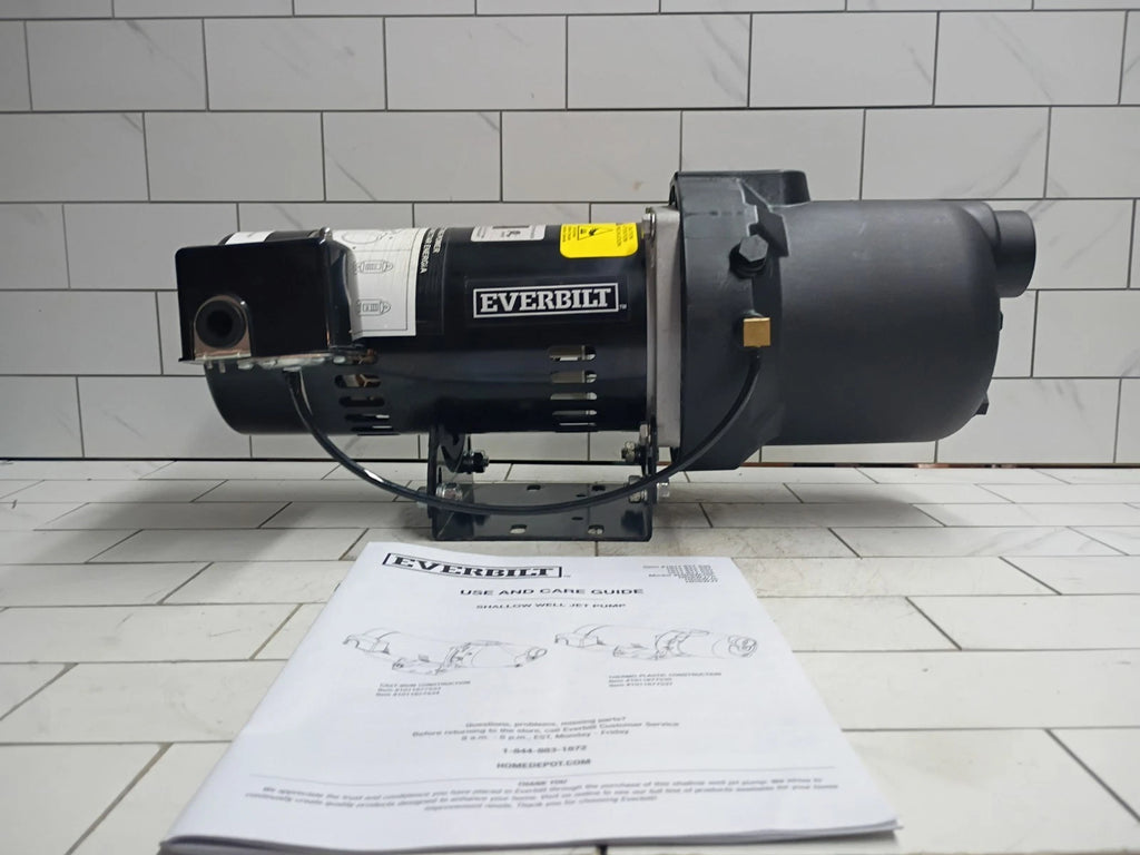 Everbilt HDSWH5P 1/2 HP Plastic Shallow Well Jet Pump New Open Box