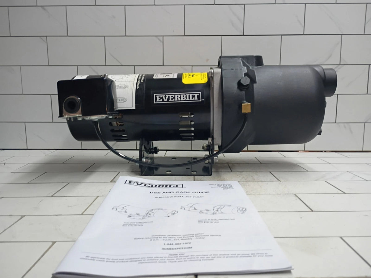 Everbilt HDSWH5P 1/2 HP Plastic Shallow Well Jet Pump New Open Box