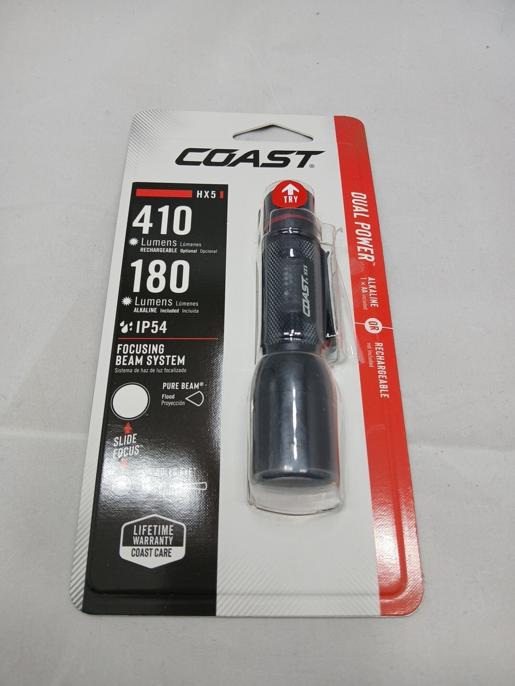 Coast HX5 Pure Beam Focusing LED Flashlight