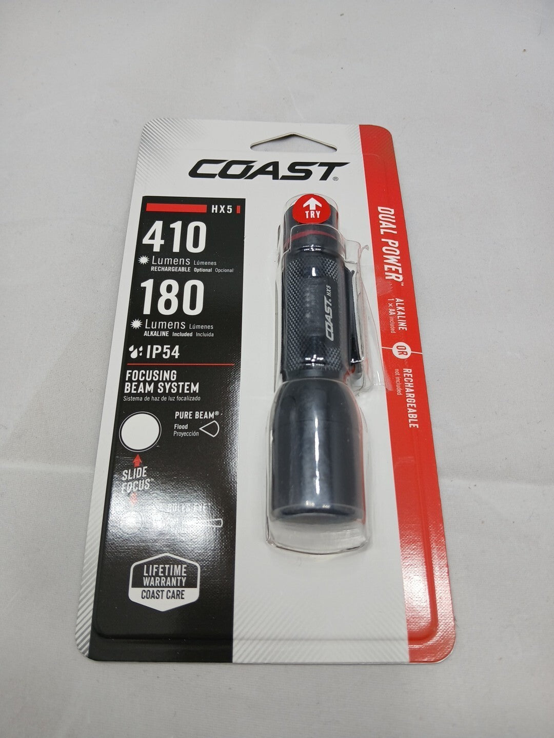 Coast HX5 Pure Beam Focusing LED Flashlight