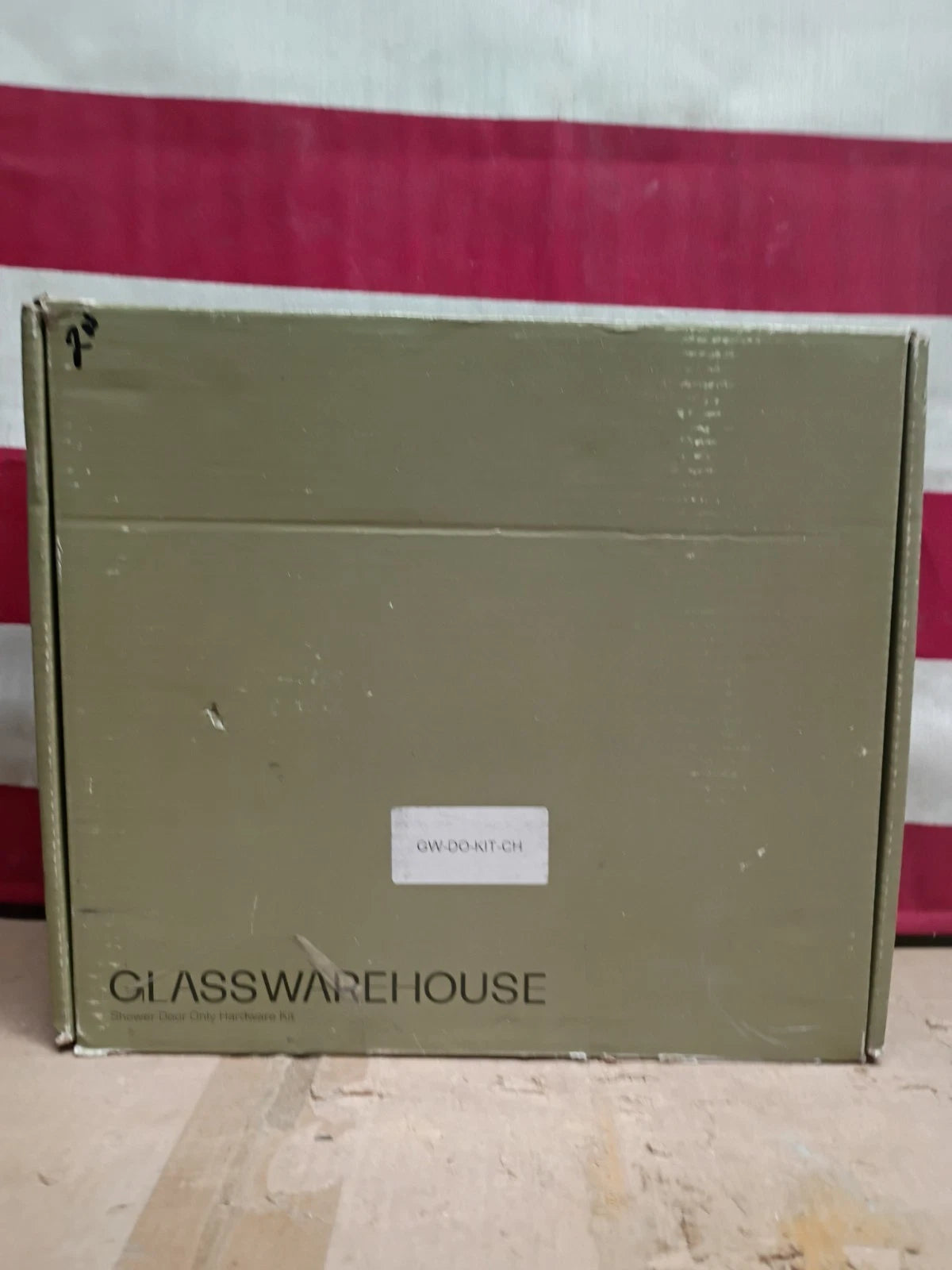 Hardware Pack w/ Handle Brass Brushed Nickel For Door 78" GW-DO-KIT-BN. OB