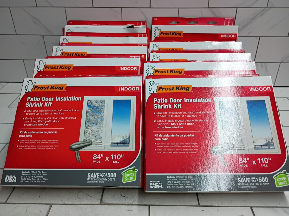 (10 Pack)Frost King Patio Door XL Window Insulation Shrink Kit Indoor 84" x 110"