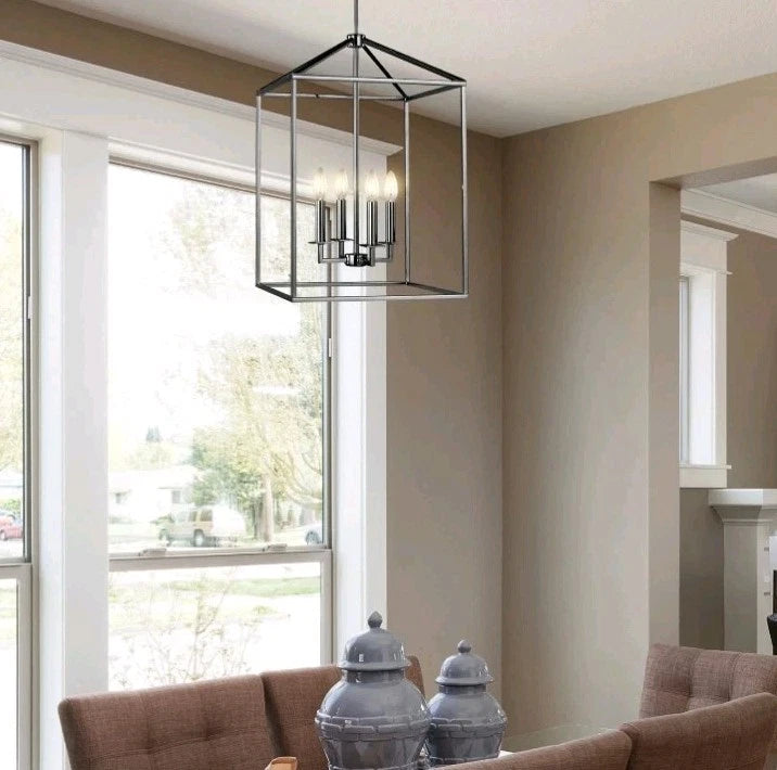 Generation Lighting 4-Light Perryton Pendant Light Fixture Chrome 5215004-05 OB