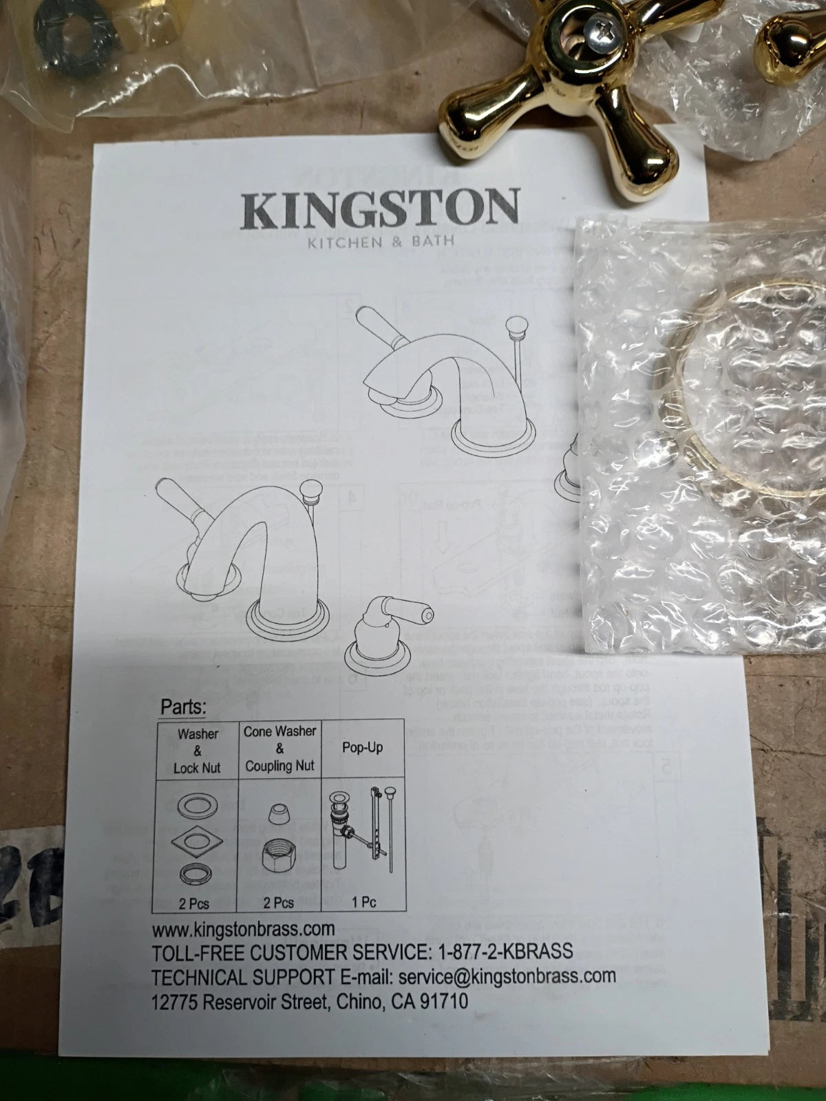 Kingston Brass KS1972AL Heritage 1.2 GPM Widespread Bathroom, READ DESCRIPTION.
