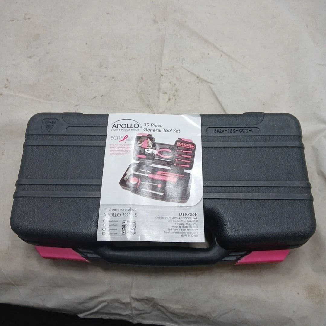 39 Piece Tool Box Set In Case Pink (New Open Box )