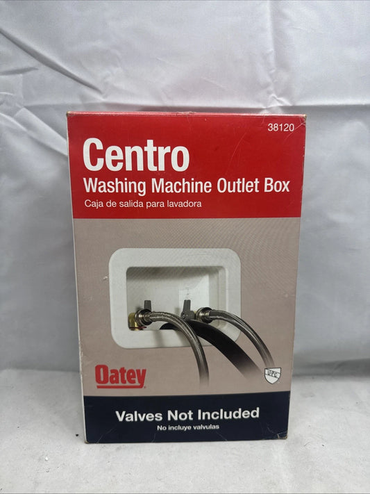 Oatey Centro Washing Machine Outlet Box Face Plate Brackets Fittings 38120 White