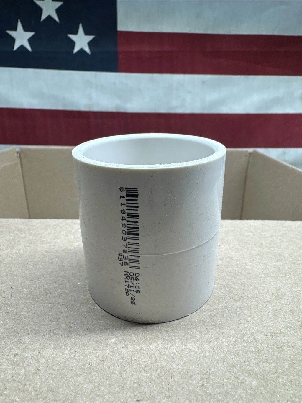 Lot Of 44 Charlotte Pipe and Foundry Coupling Pvc White 1-1/2" X 1-1/2"