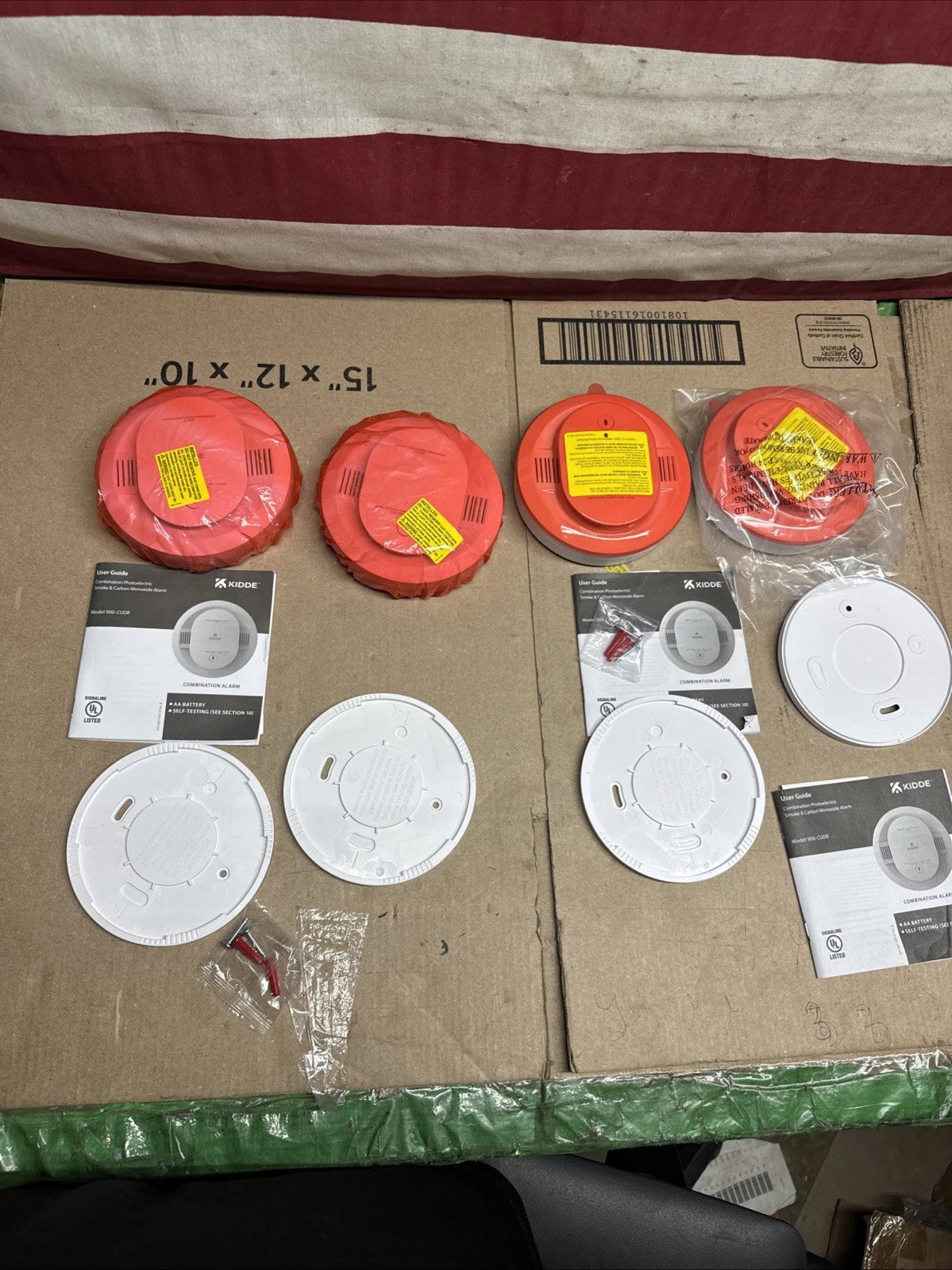 (4) Kidde Code One AA Battery Power Smoke and Carbon Monoxide Detector 900-CUDR.