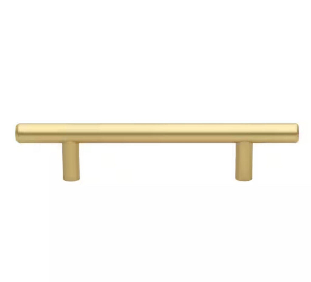 10PK GlideRite Hardware Modern Cabinet Pull Satin Gold 5" Center 5002-128-SG