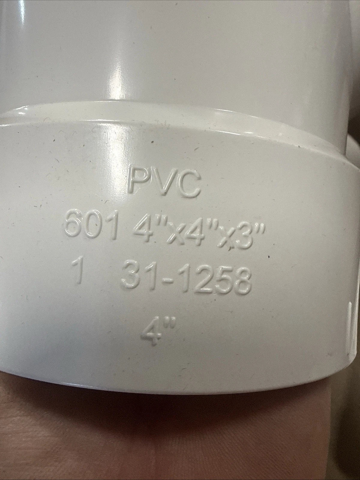 4-PACK Charlotte Pipe PVC006012000 Schedule 40 PVC Wye 4 x 4 x 3 Hub Dia. in.